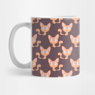 Orange Kitty Pattern Mug